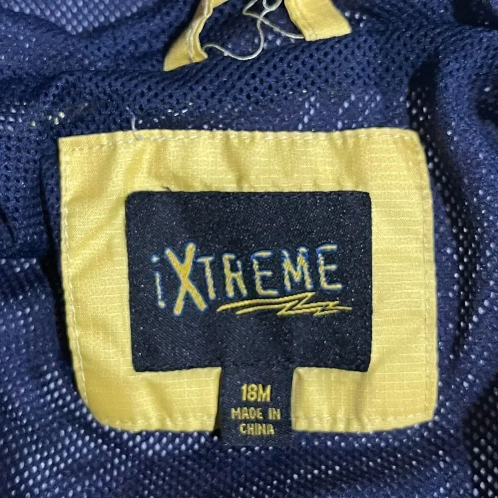 4/$25 - iExtreme Vintage Yellow & Navy Windbreaker‎ Jacket - Size 18 months